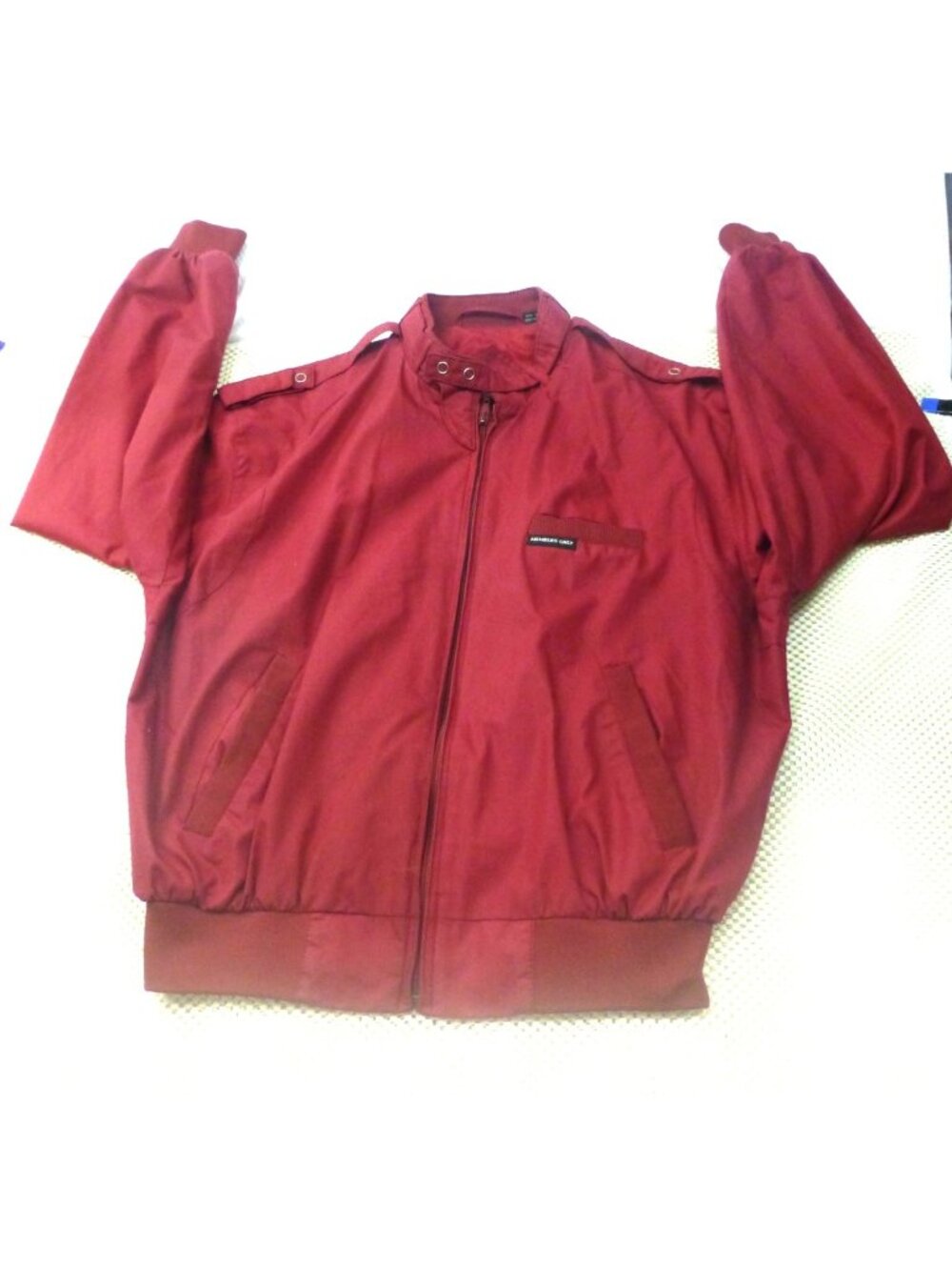 VTG Members Only Mens Red Windbreaker Jacket Size 42 Made in Hong Kong